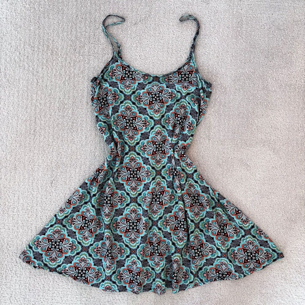 MS Basic Womens Dress Size XS Medallion Flowy Lightweight Slip Swing Boho Nomad